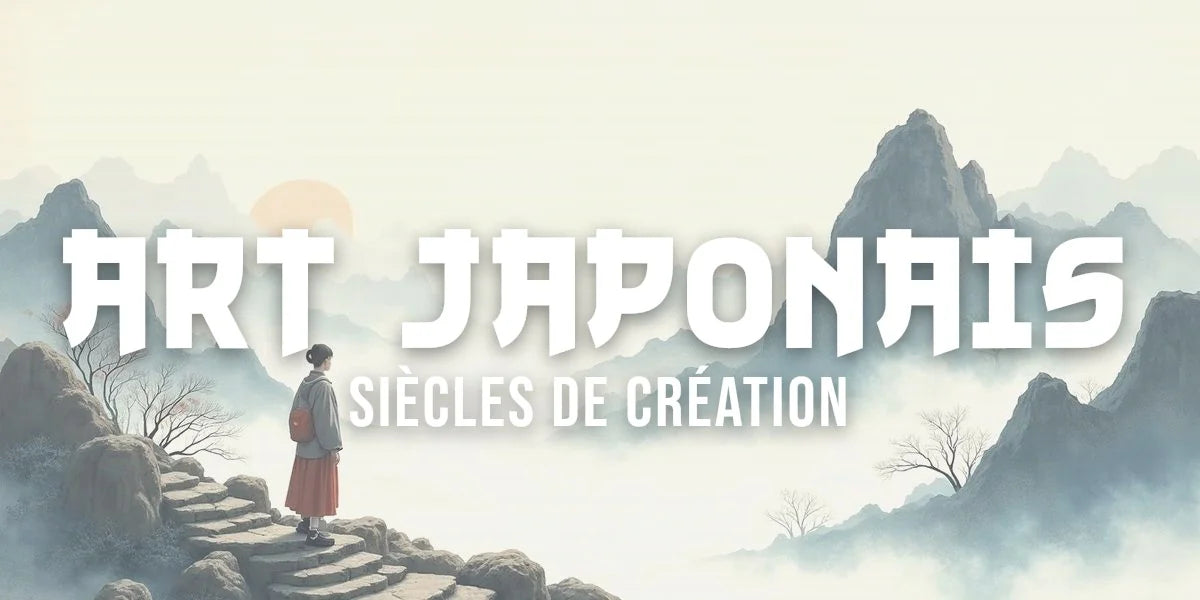 Peinture sumi-e représentant l'évolution de l'art japonais traditionnel à travers les siècles