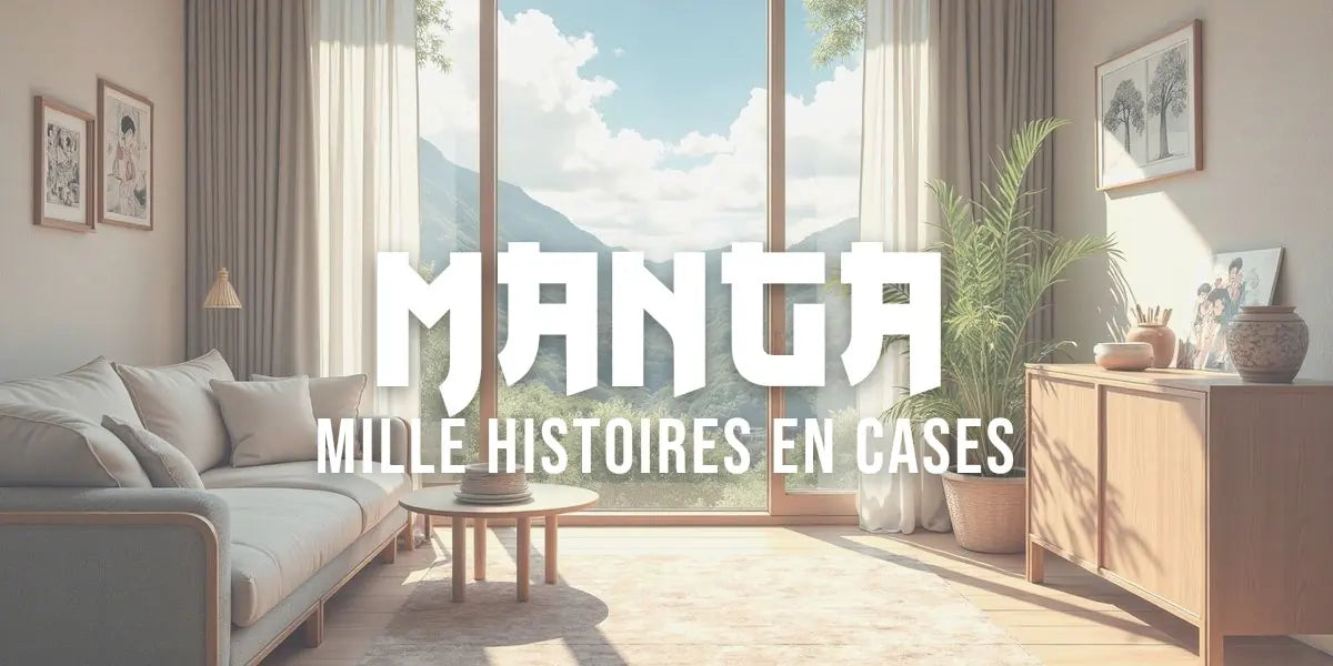 Collage de pages de manga représentant différents genres et styles visuels japonais