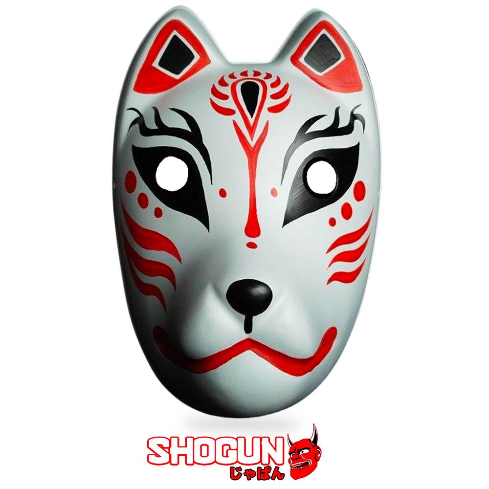 Masque japonais renard pour cosplay et festival