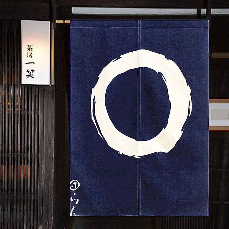 Rideau japonais bleu zen