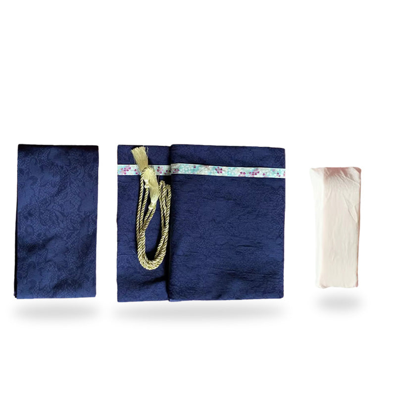 Ceinture kimono ajustable en coton, motif fleurs japonaises pour un look élégant et traditionnel