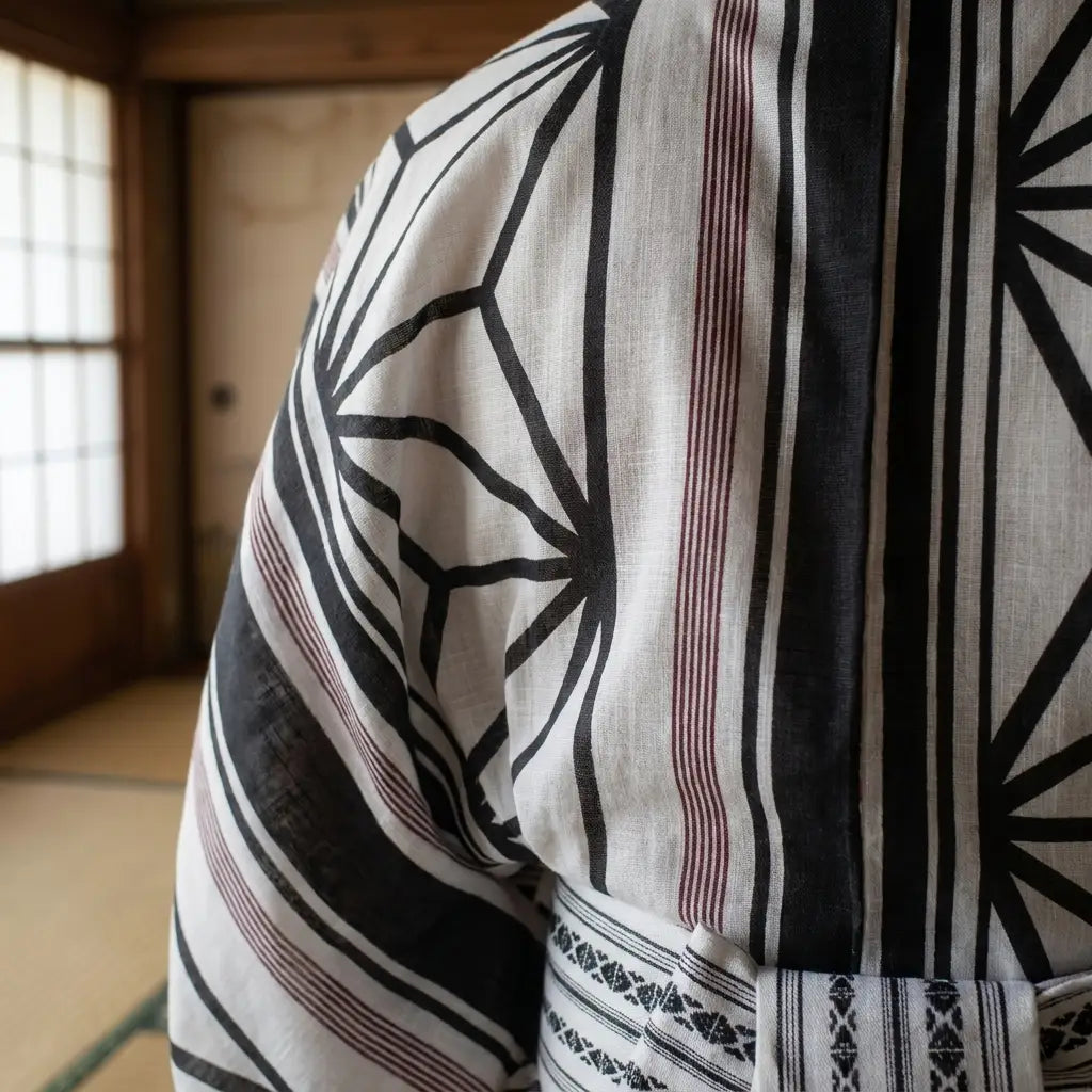 Ceinture obi assortie au kimono homme japonais