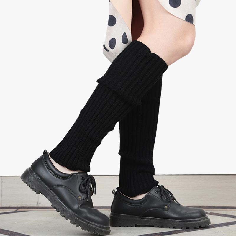 Chaussettes hautes noires style Lolita japonaise