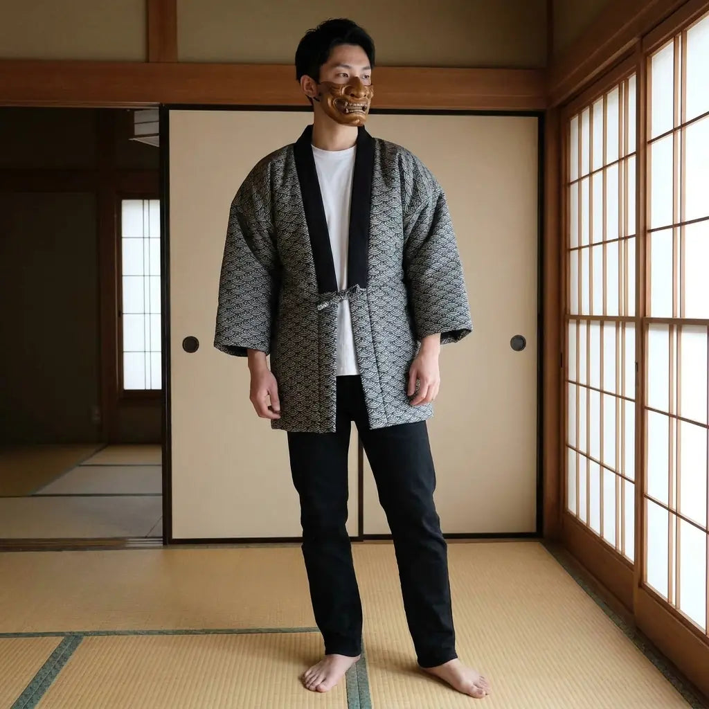 Coton matelassé façon hanten japonais
