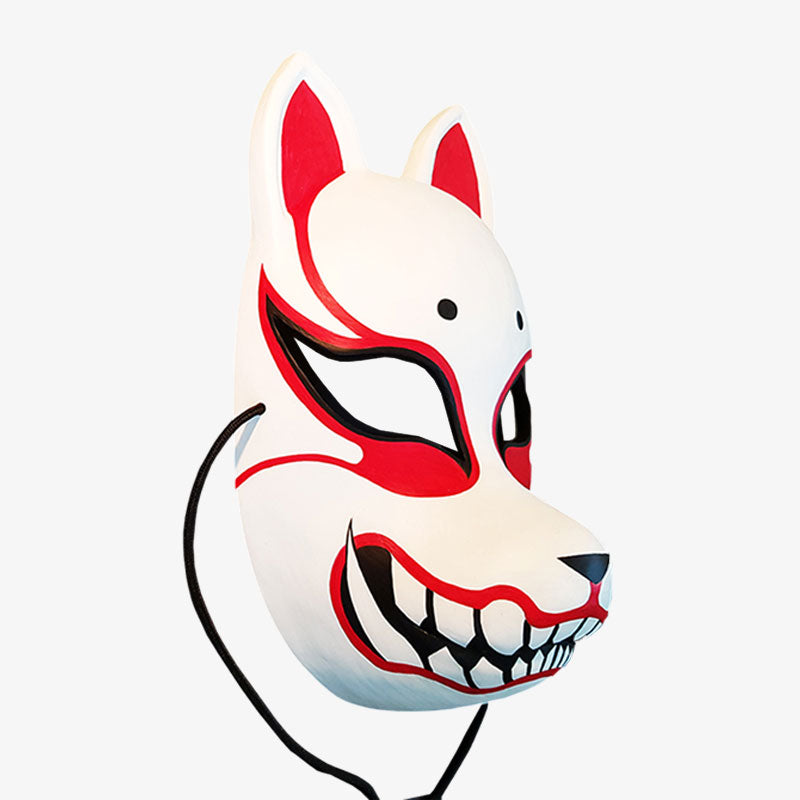 Demi masque kitsune renard pour costume
