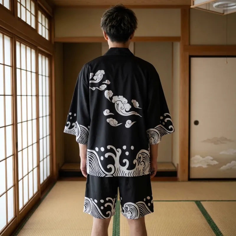Ensemble Kimono Short Homme
