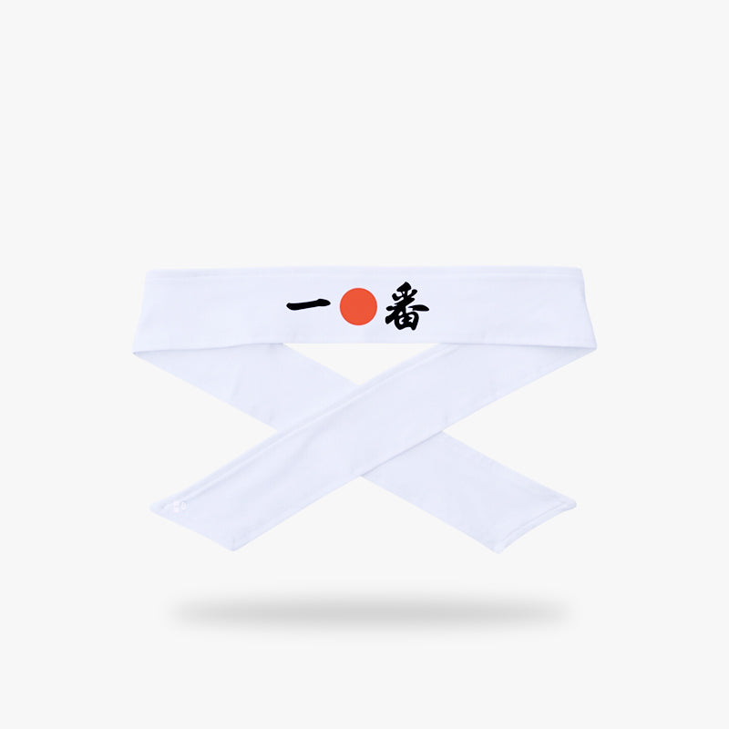 Hachimaki Ichiban bandeau japonais brodé du symbole 一番