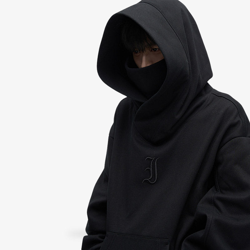 Hoodie japonais noir style streetwear