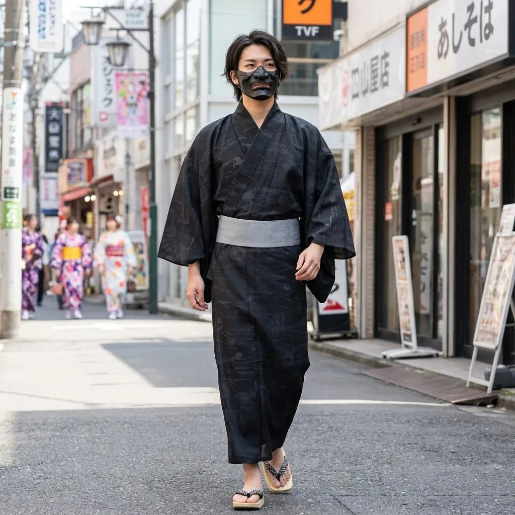 Kimono Bambou Homme vue de face