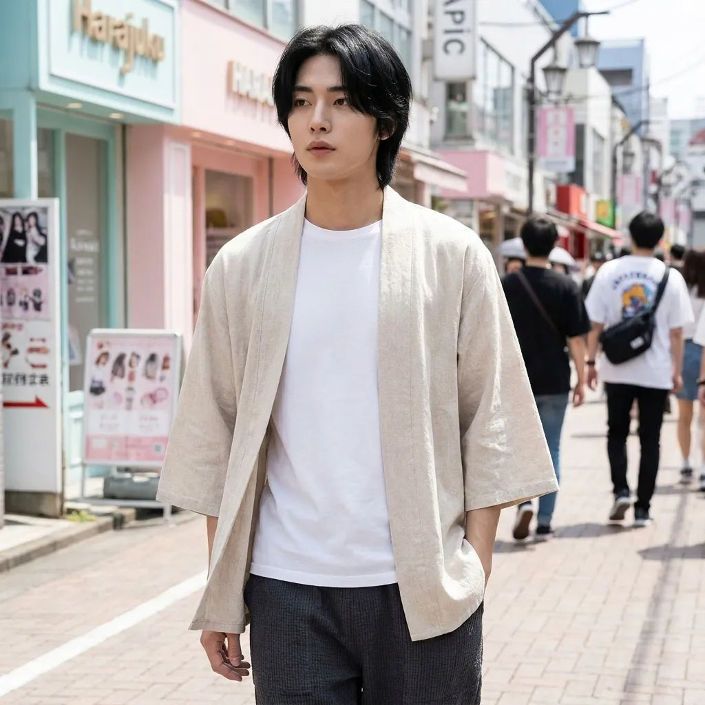 Kimono Cardigan Blanc vue arrière
