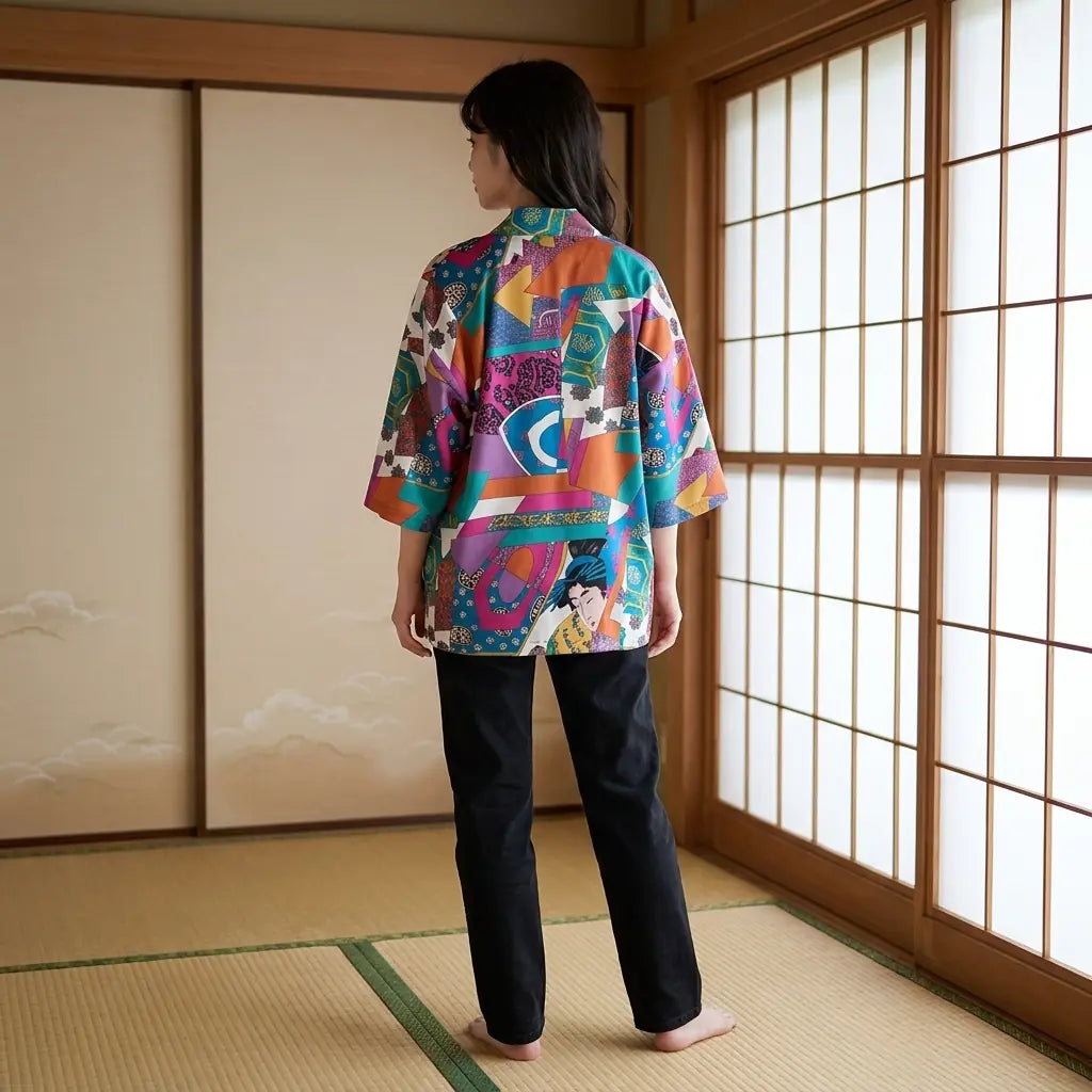 Kimono Coloré Femme vue de face
