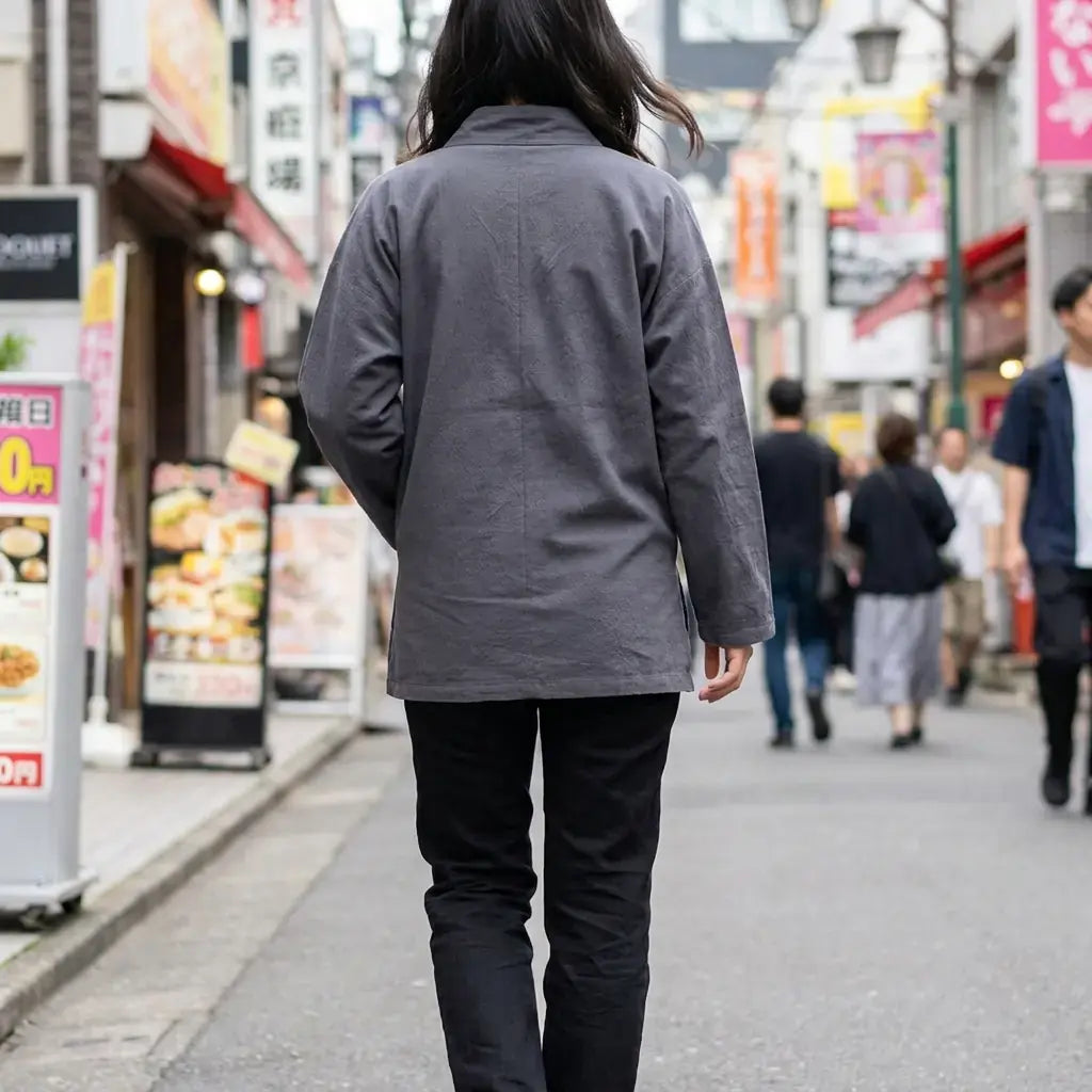 Vêtement Traditionnel Japonais porté par une femme dans une pièce japonaise traditionnelle