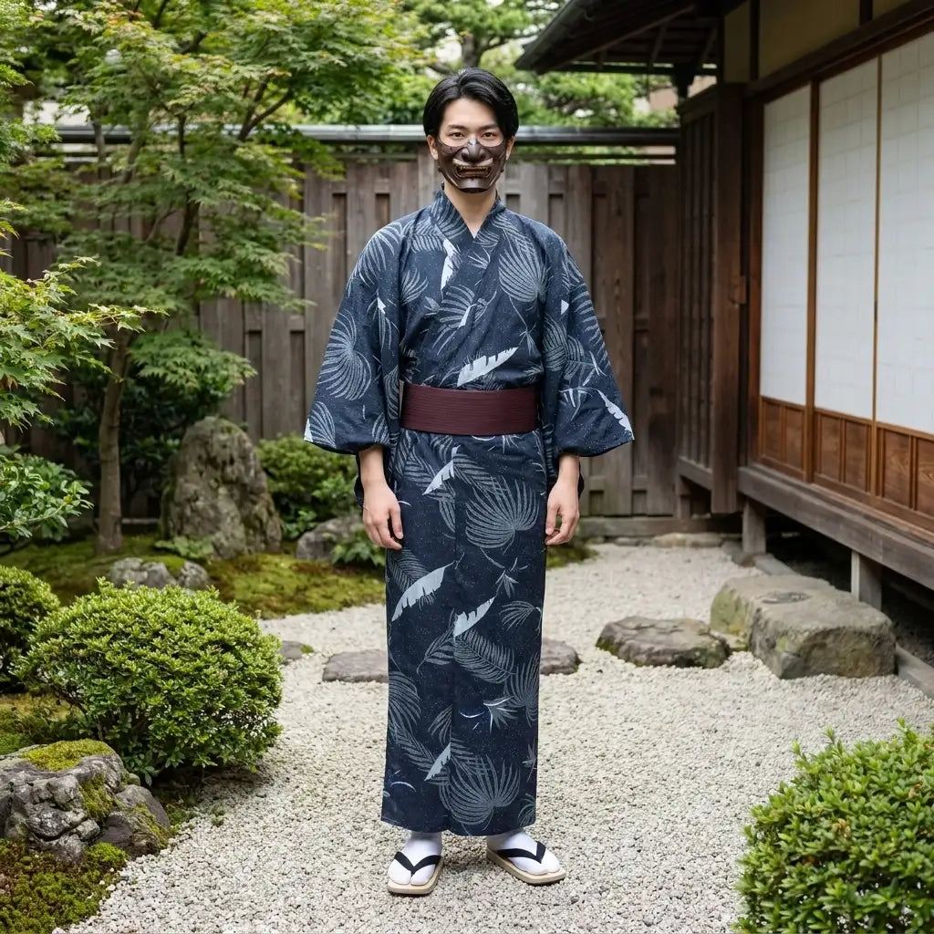 Kimono Grue Homme vue arrière