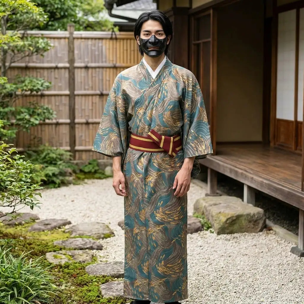 Kimono Homme Doré vue arrière