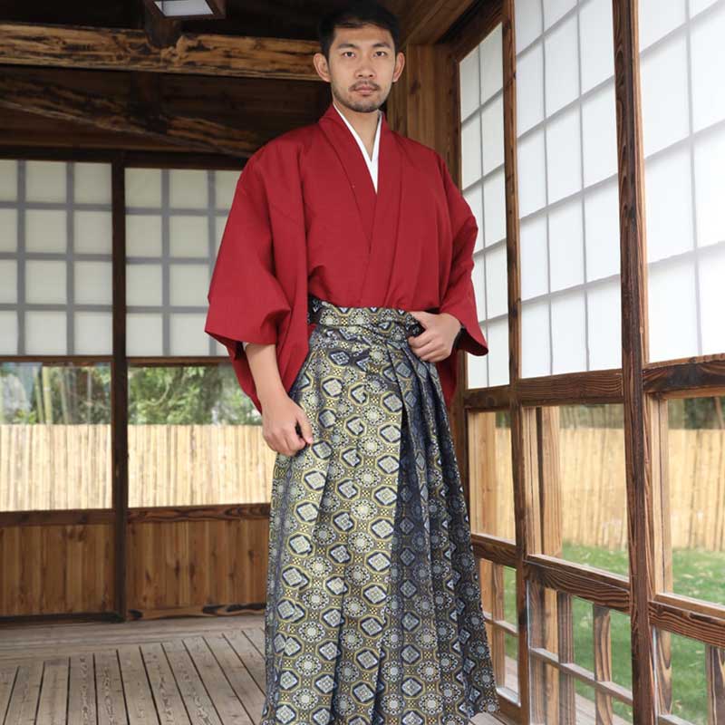 Kimono Homme Traditionnel porté de face