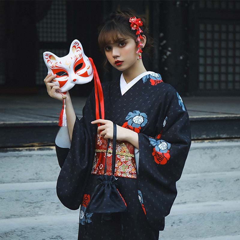 Kimono Japonais Femme coupe droite wabi sabi