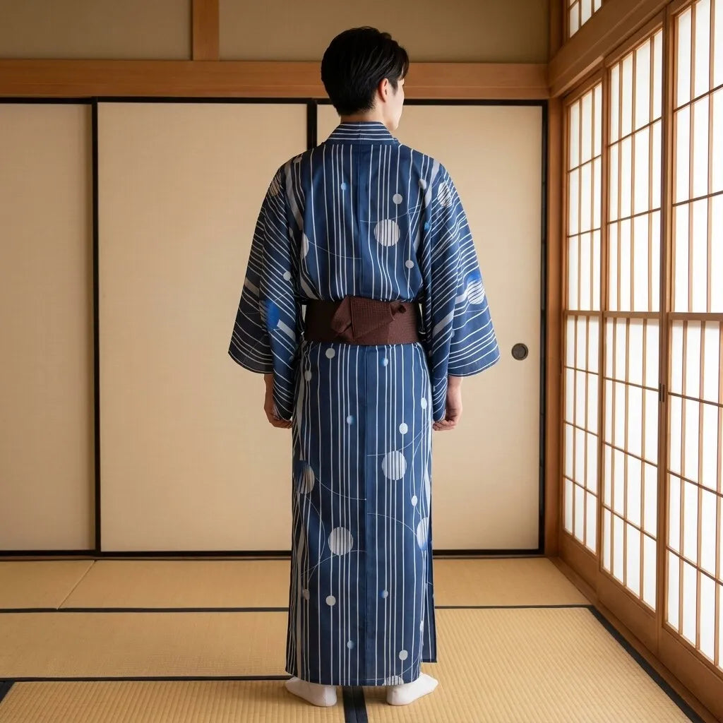 Kimono japonais homme en tissu léger