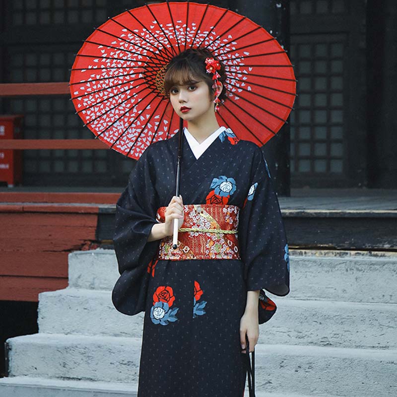 Kimono Long Femme motif traditionnel japonais