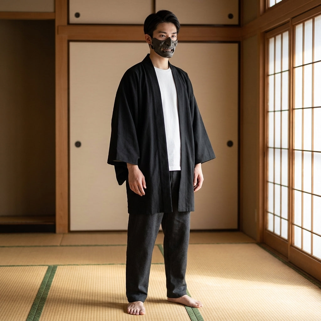 Kimono moderne homme look streetwear japonais
