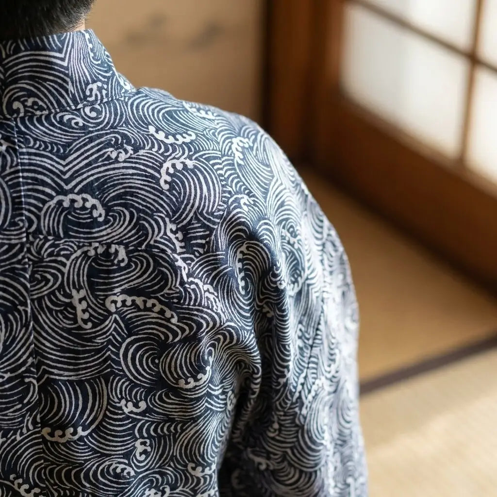 Kimono Vague Seigaiha vue de face