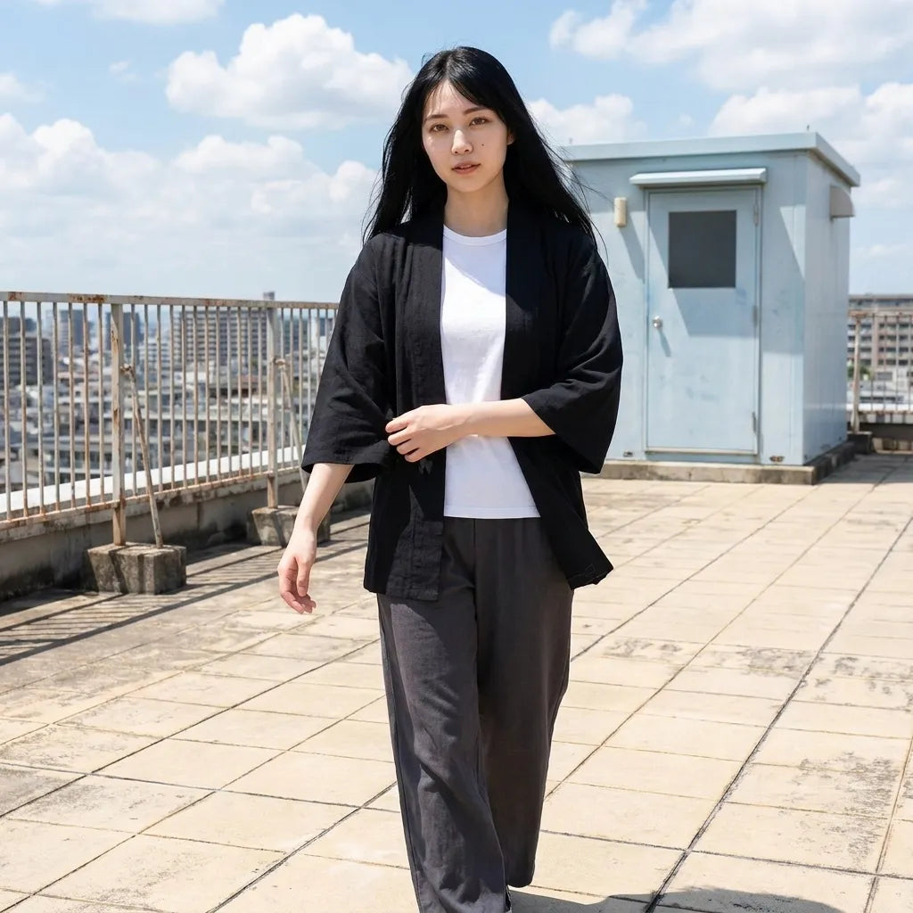Long Kimono Cardigan vue de face