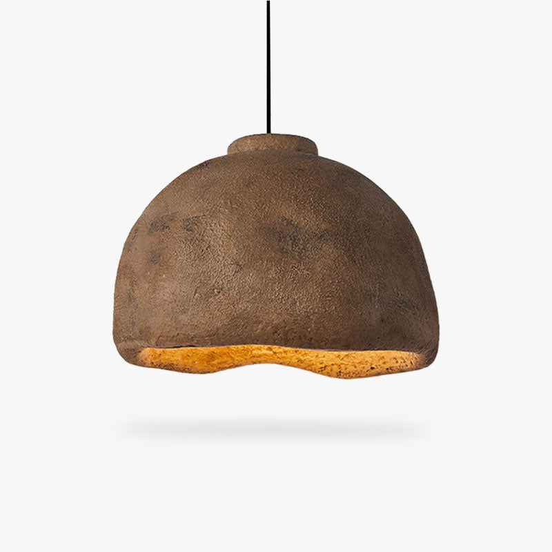 Lustre wabi sabi de couleur marron