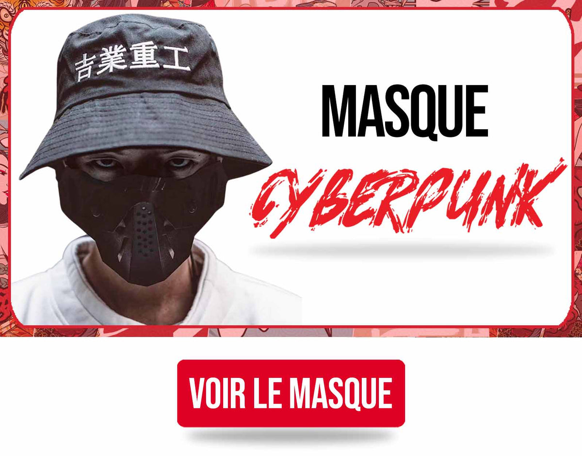 Masque Cyberpunk noir style techwear