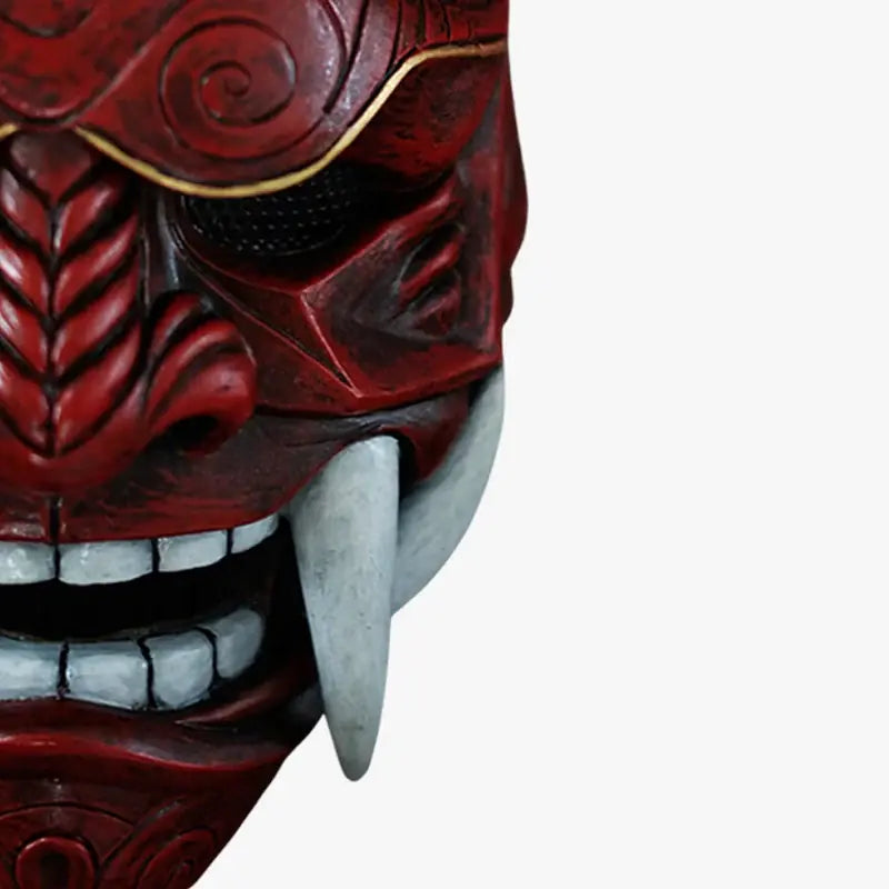 Le masque oni japonais est une œuvre d'art impressionnante, fabriquée à la main avec des matériaux de qualité, peinte et sculptée pour représenter les démons traditionnels japonais.