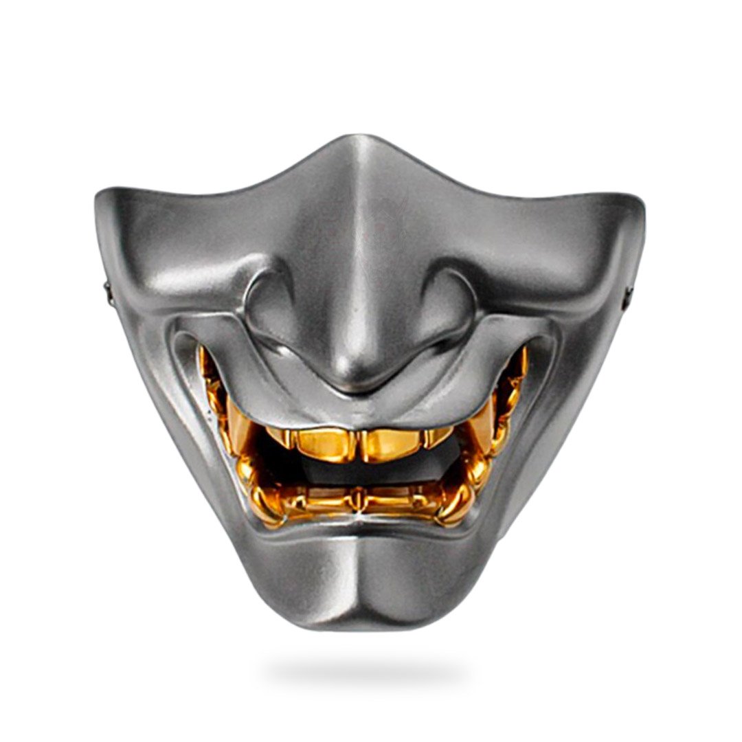 Masque mempo samourai gris
