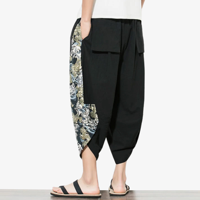 Pantalon harem homme inspiré du style japonais