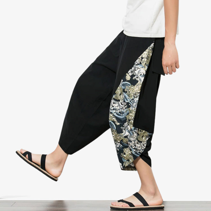 Pantalon japonais de danse à silhouette décontractée