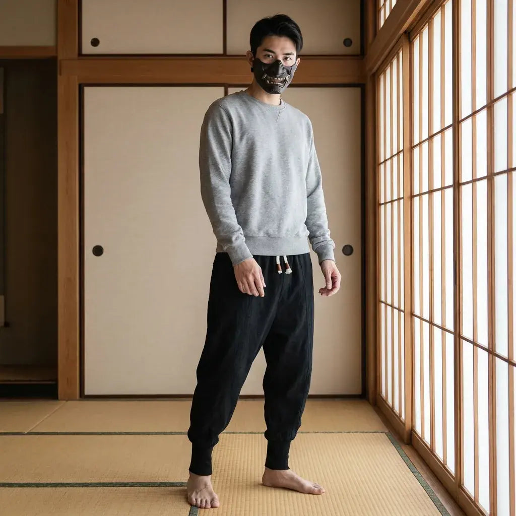 Pantalon Streetwear à plat, vue de face