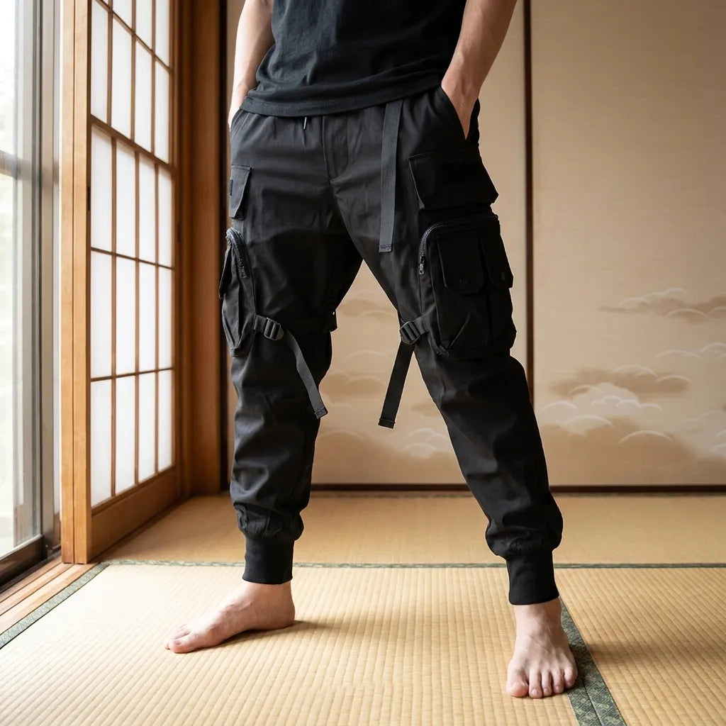 Pantalon Techwear inspiration japonaise coupe ample