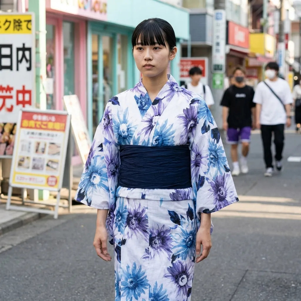 Robe De Nuit Kimono vue de face