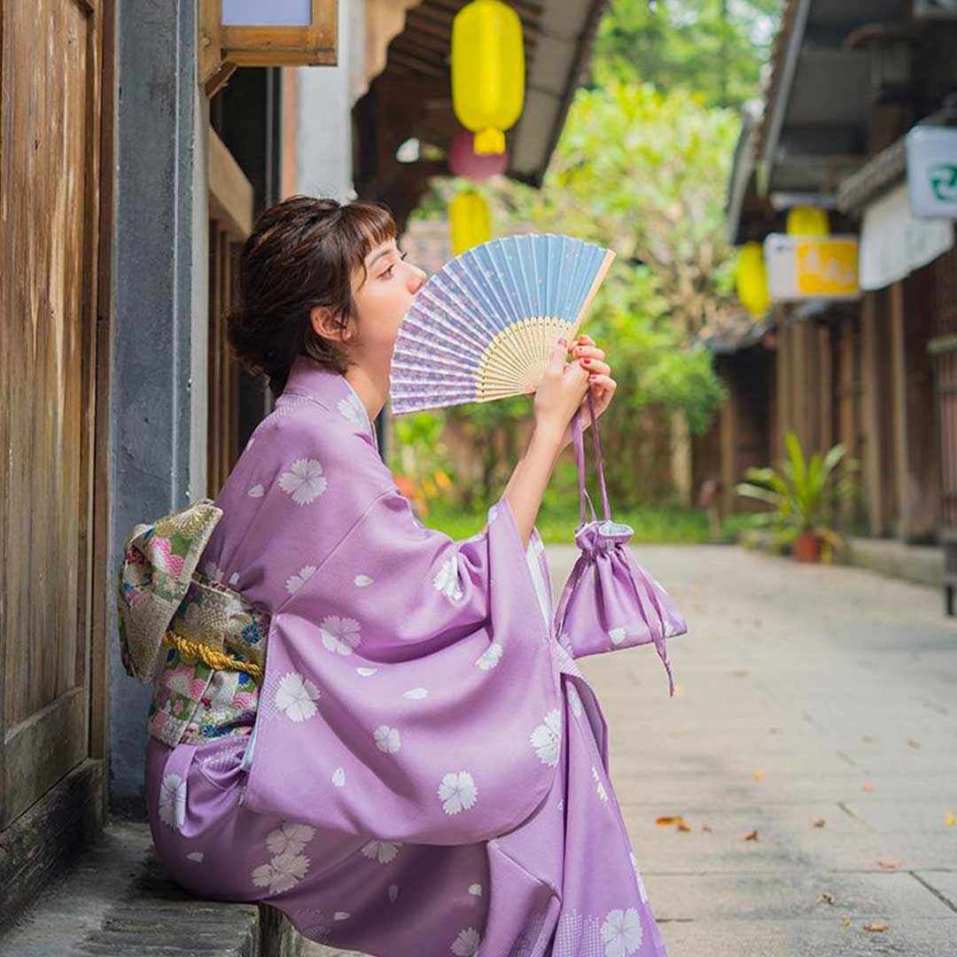 Robe kimono japonaise pastel