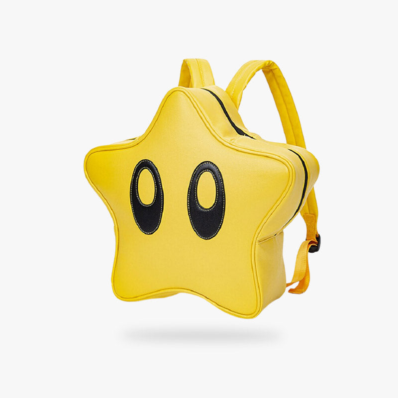Sac à dos kawaii en forme d'étoile jaune vue de face
