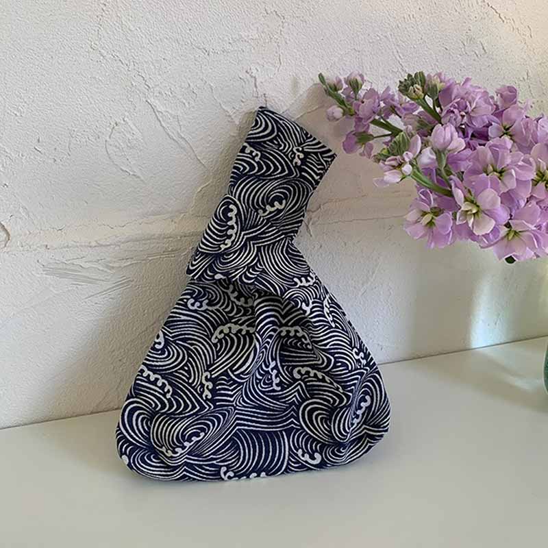 Sac japonais orné du motif vague nami