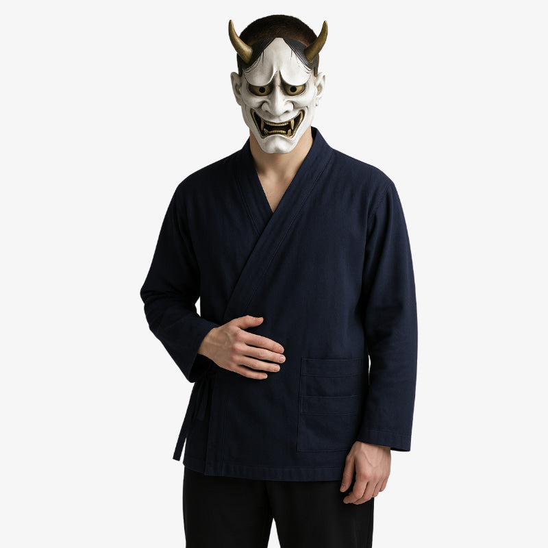 Vente de samue japon confectionné dans un tissu respirant, conçu pour le confort et inspiré des vêtements de travail japonais authentiques.