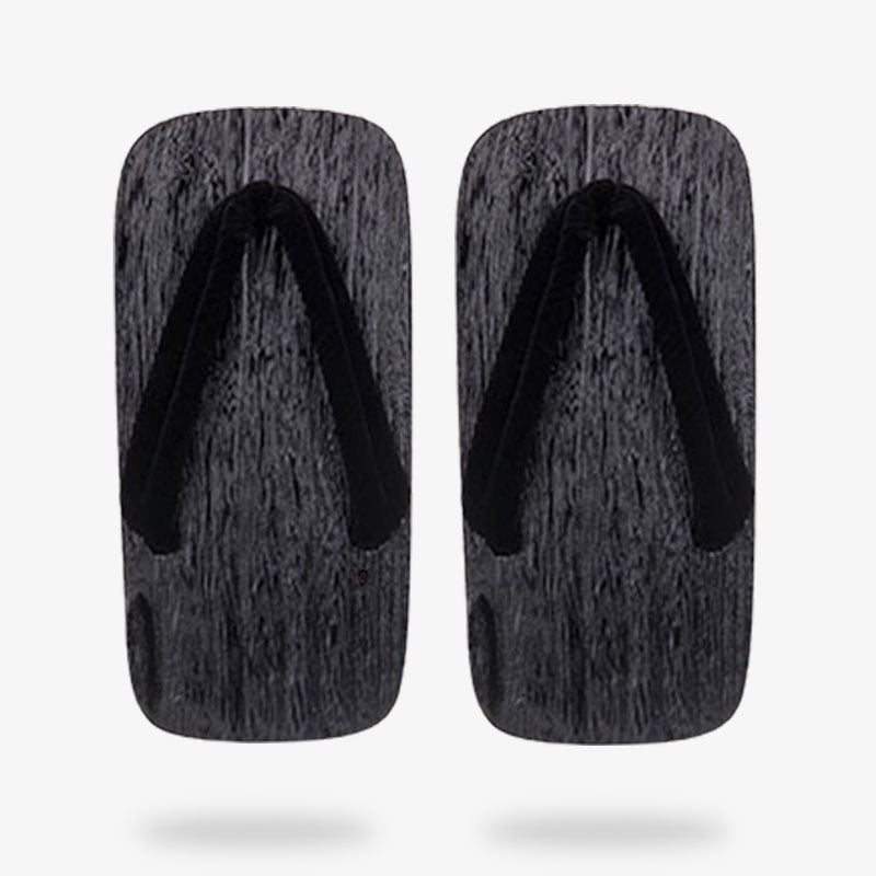 Paire de geta traditionnelles en bois brut