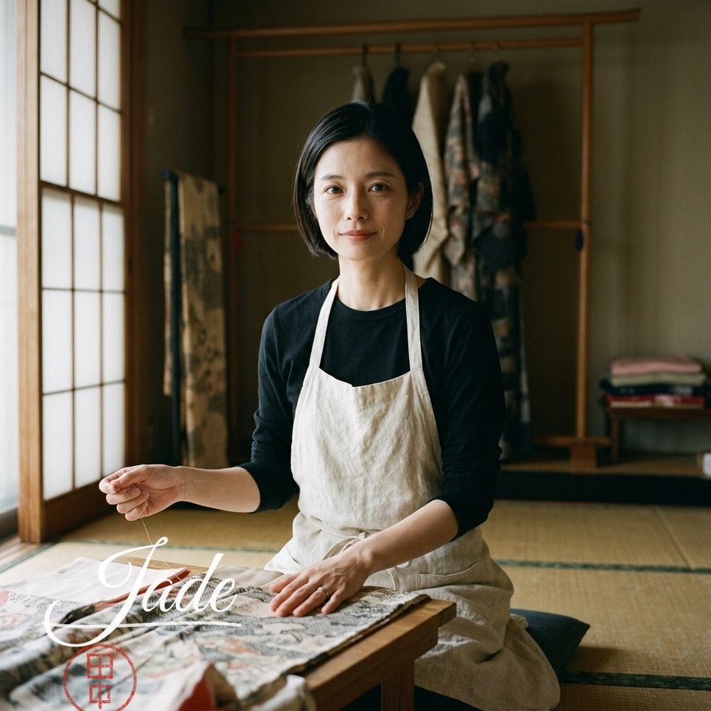 Jade Tanaka, fondatrice de Shogun Japon, dans son atelier