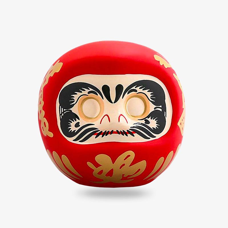 Statuette Daruma rouge tirelire décorative