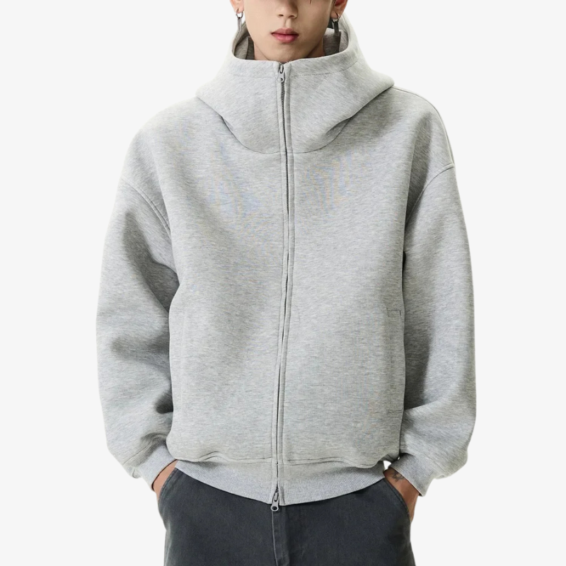 Sweat Harajuku en coton gris pour un look streetwear oversize inspiré de Tokyo