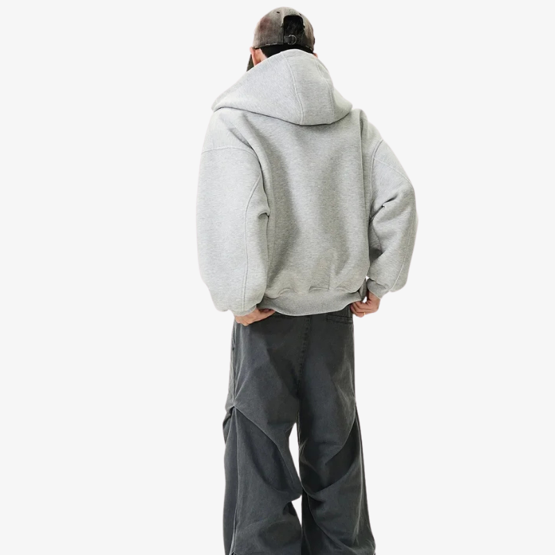Sweat Harajuku homme au design minimaliste uni et coupe oversize streetwear