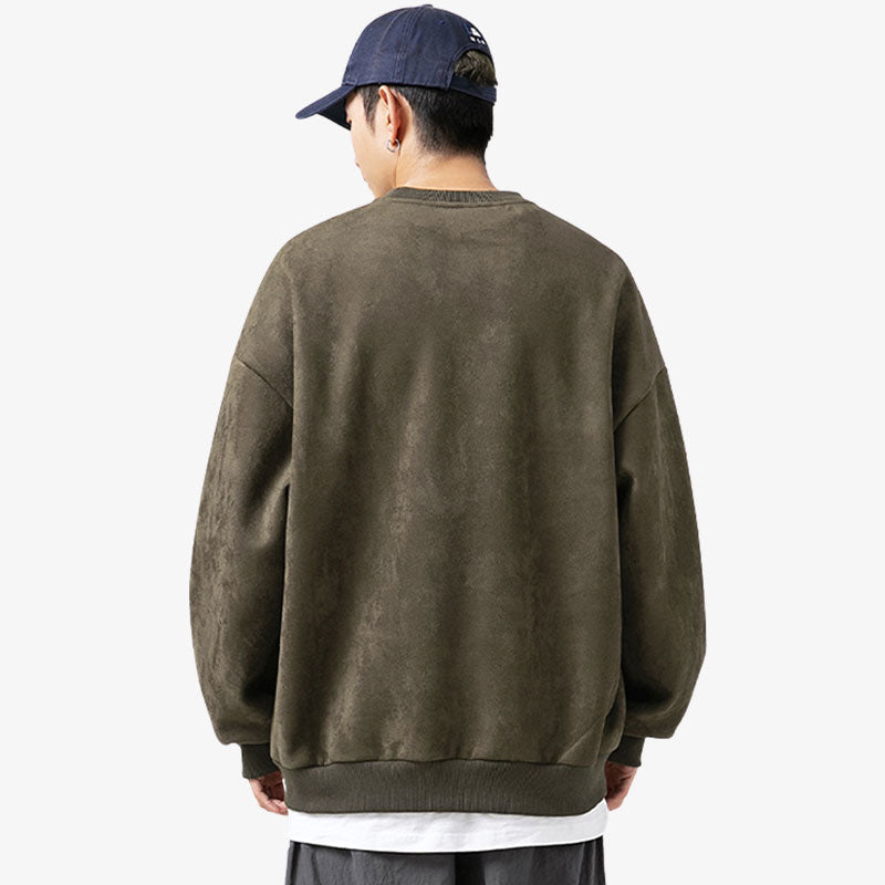 Sweat japonais pour homme en vert, réalisé en spandex et polyester résistants, parfait pour une tenue japonaise stylée et confortable