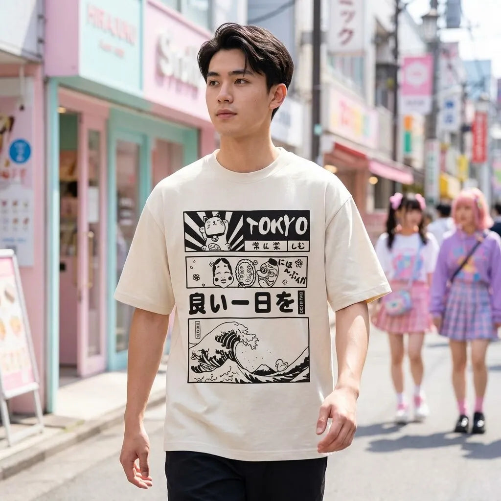T-shirt Tokyo Maneki Neko vue arrière