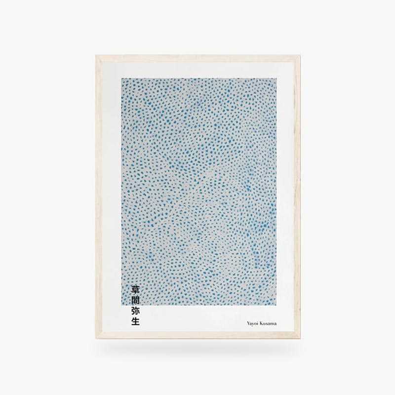 Ce tableau abstrait japonais est une reproduction de l'oeuvre de yayoi kusama