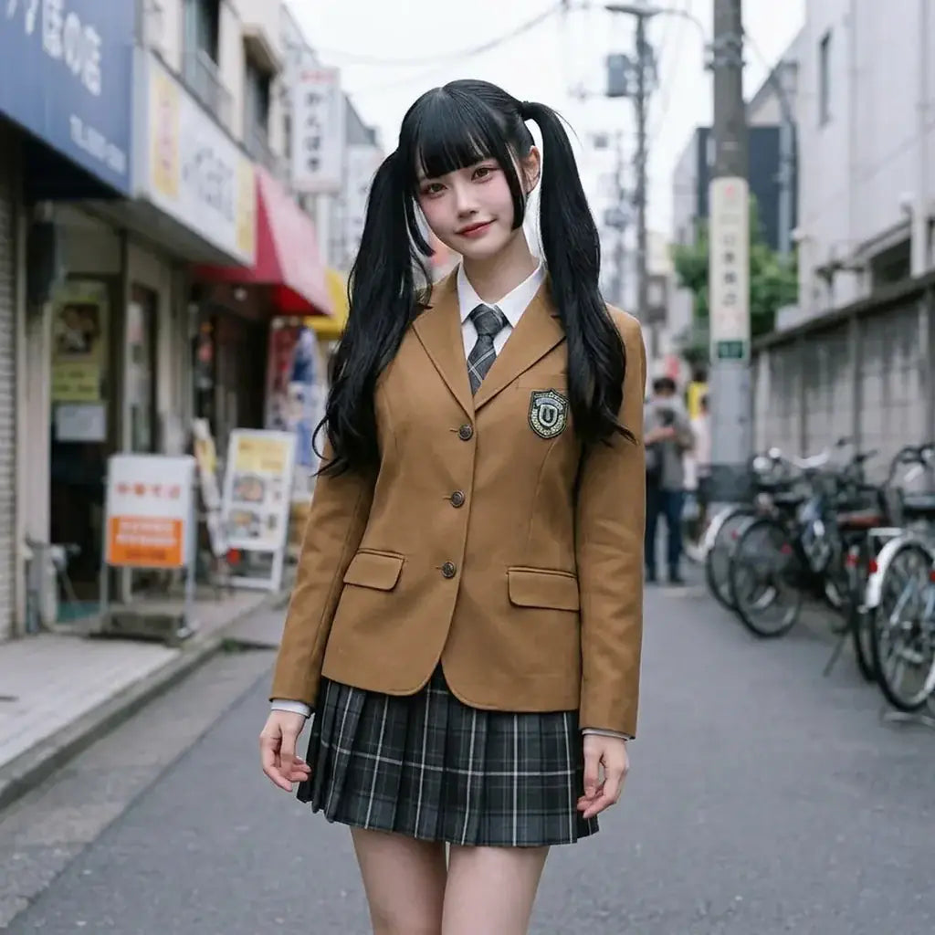 Uniforme Cosplay Japonais porté par un homme dans une pièce japonaise traditionnelle, vue de face