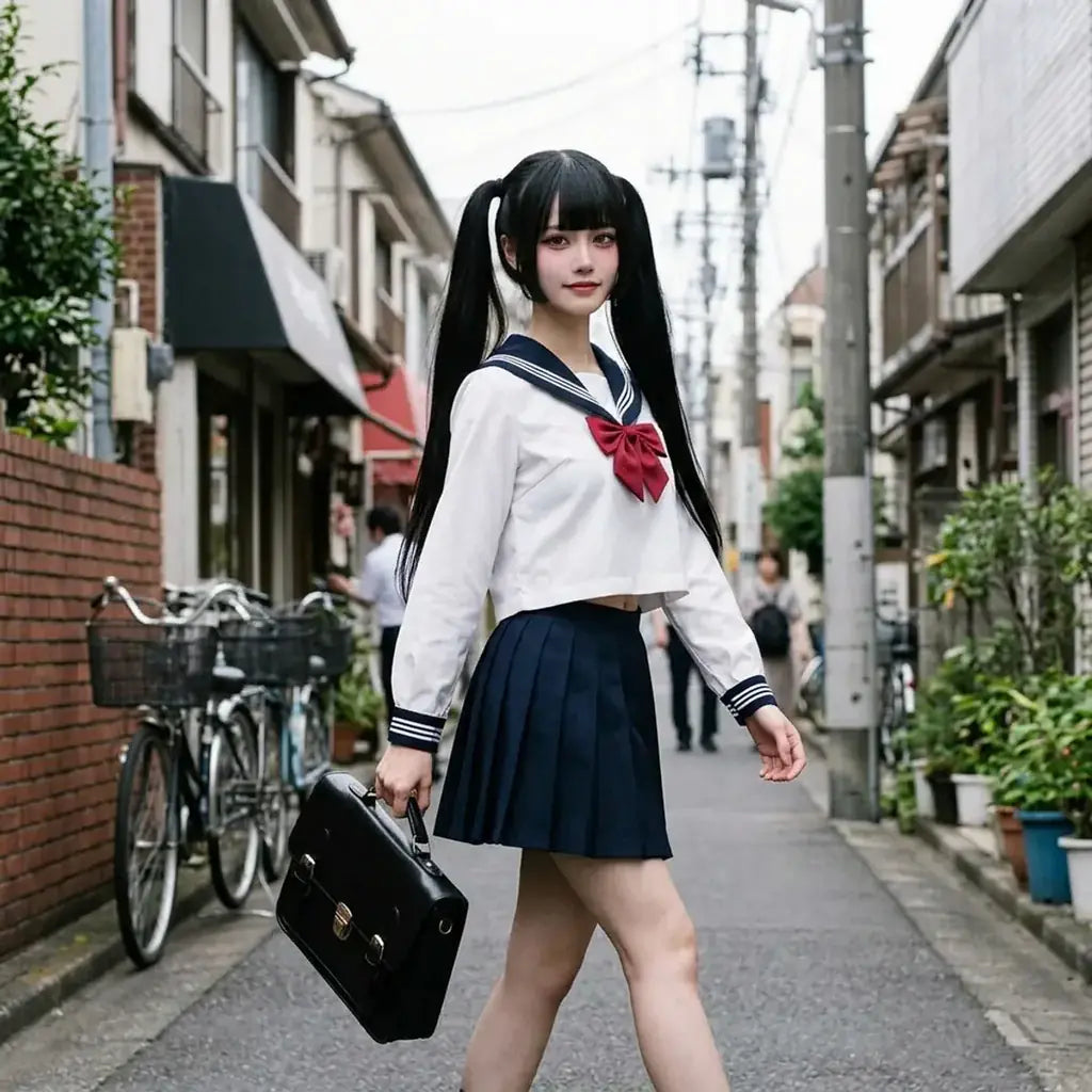 Uniforme Japonais Fille à plat, vue de face
