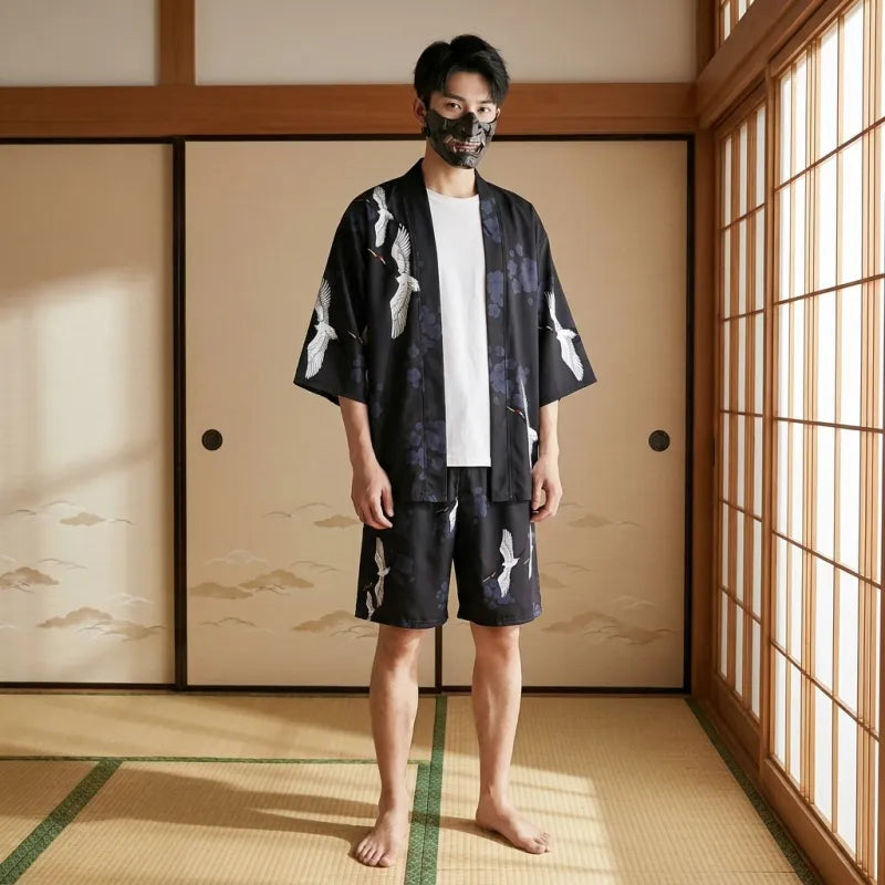 Veste haori kimono homme streetwear japonais