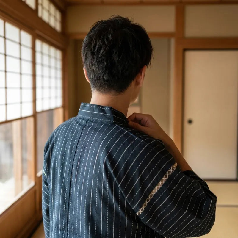Veste jinbei homme manches larges